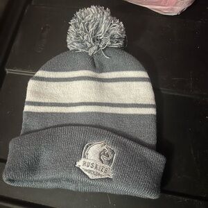 Gray Beanie with Pom